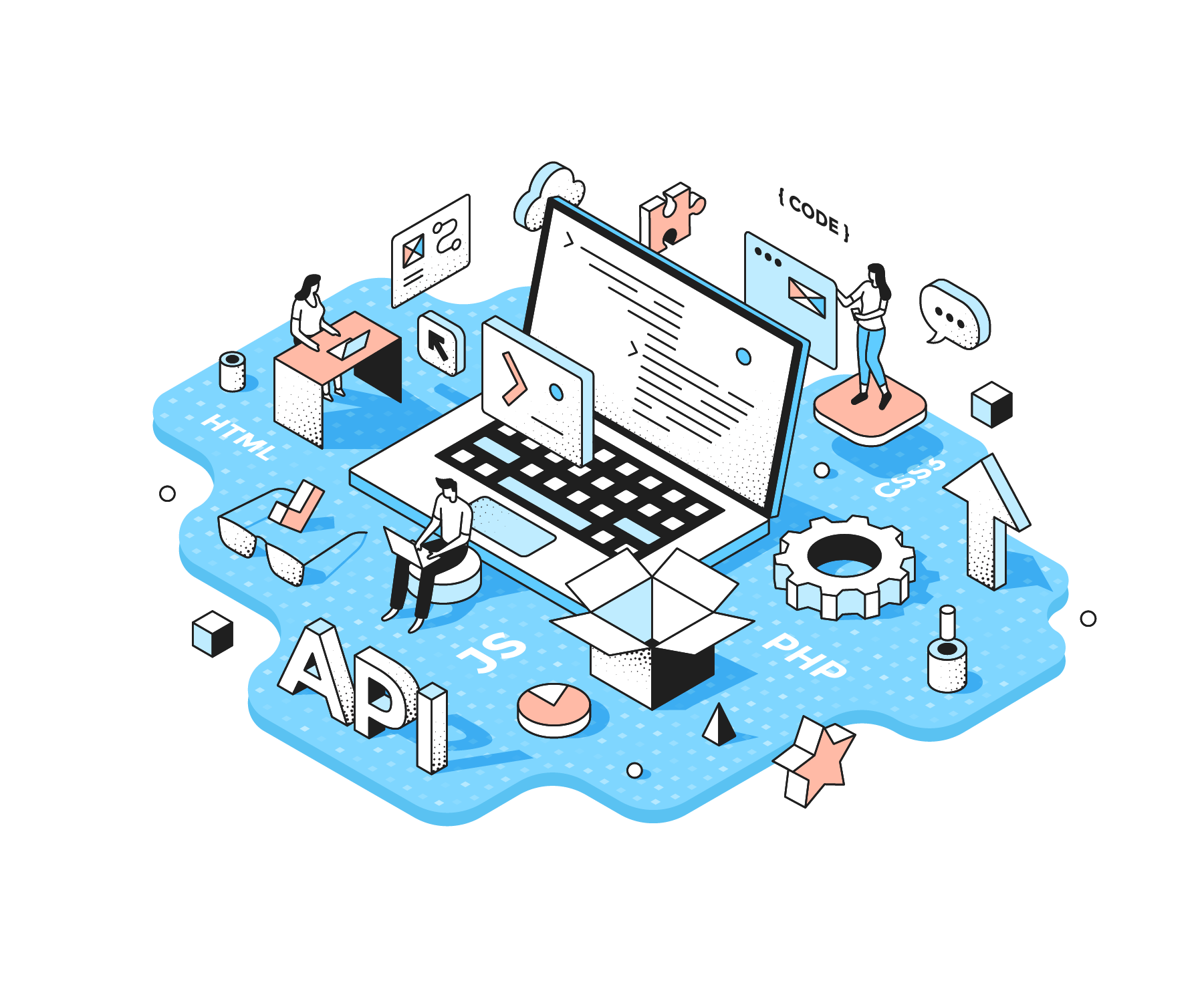 Development, implementation and management illustration